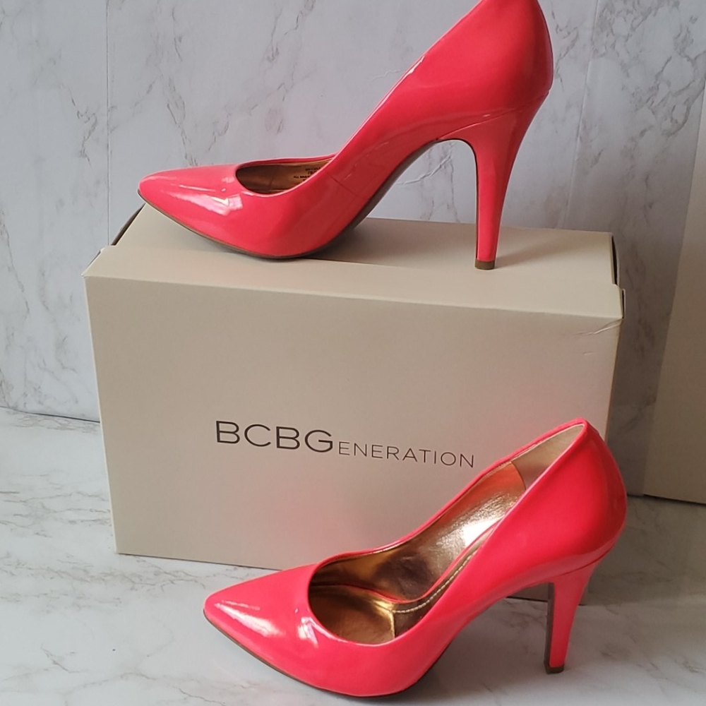 BCBGeneration Neon Pink Pumps